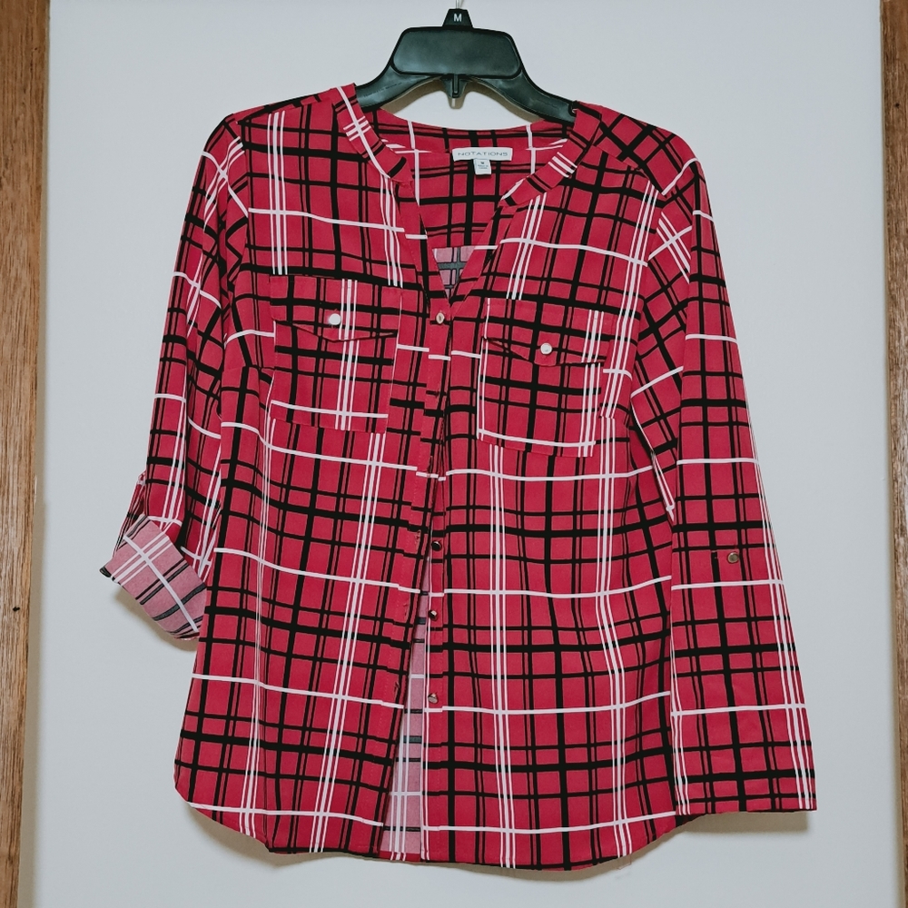 Notations Long-Sleeve Button-Down, Medium